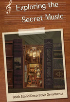 CUTEBEE DIY Book Nook Miniature Dollhouse Booknook with Touch Light Dust Cover Bookshelf Insert for Decor Gifts Secret Rhythm