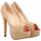 Women Platform Sandals Stilettos Sexy Stripper Pole Dance High Heels Pumps Peep Toe Ladies Nighclub Party Black Wedding Shoes