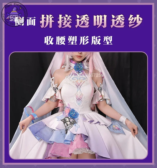 Honkai: Star Rail Cyrene Cosplay Costume Women's Polyester Dress Outfit