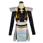 HHYRCOS Unisex Black Shiny Polyester Anime Cosplay Suit