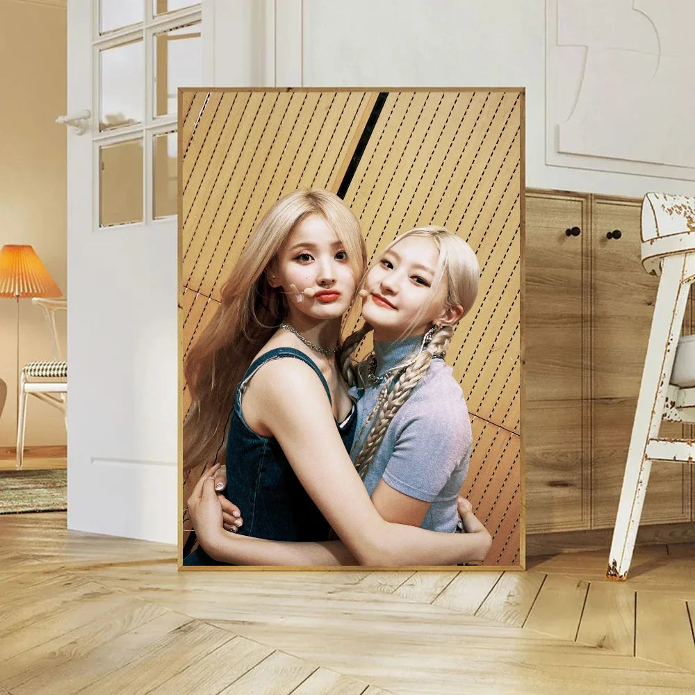 Kpop Girl Group Kiss Of Life Poster Self-adhesive Art Waterproof Paper Sticker Coffee House Bar Room Wall Decor SS69 12.69 40x60cm No Frame / z6