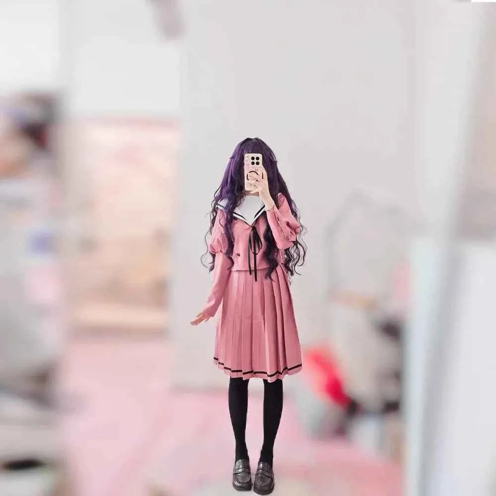 Anime The Fragrant Flower Blooms with Dignity Waguri Kaoruko Cosplay Costume School Uniform Wig Woman Sailor Uniform JK Suit