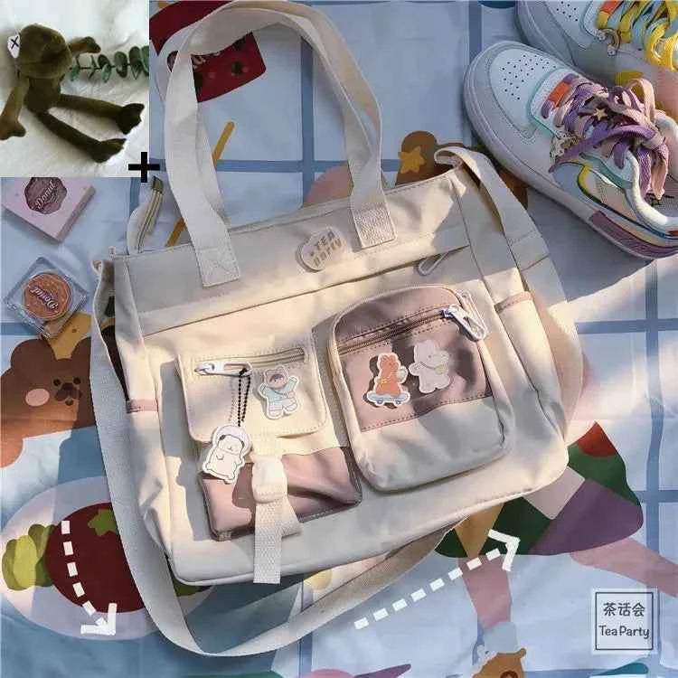 Nylon Waterproof Canvas Women Handbags Shoulder Bag Japanese Ladies Messenger Bag Student School Crossbody Bags for Girl Satchel