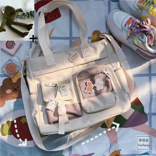 Nylon Waterproof Canvas Women Handbags Shoulder Bag Japanese Ladies Messenger Bag Student School Crossbody Bags for Girl Satchel