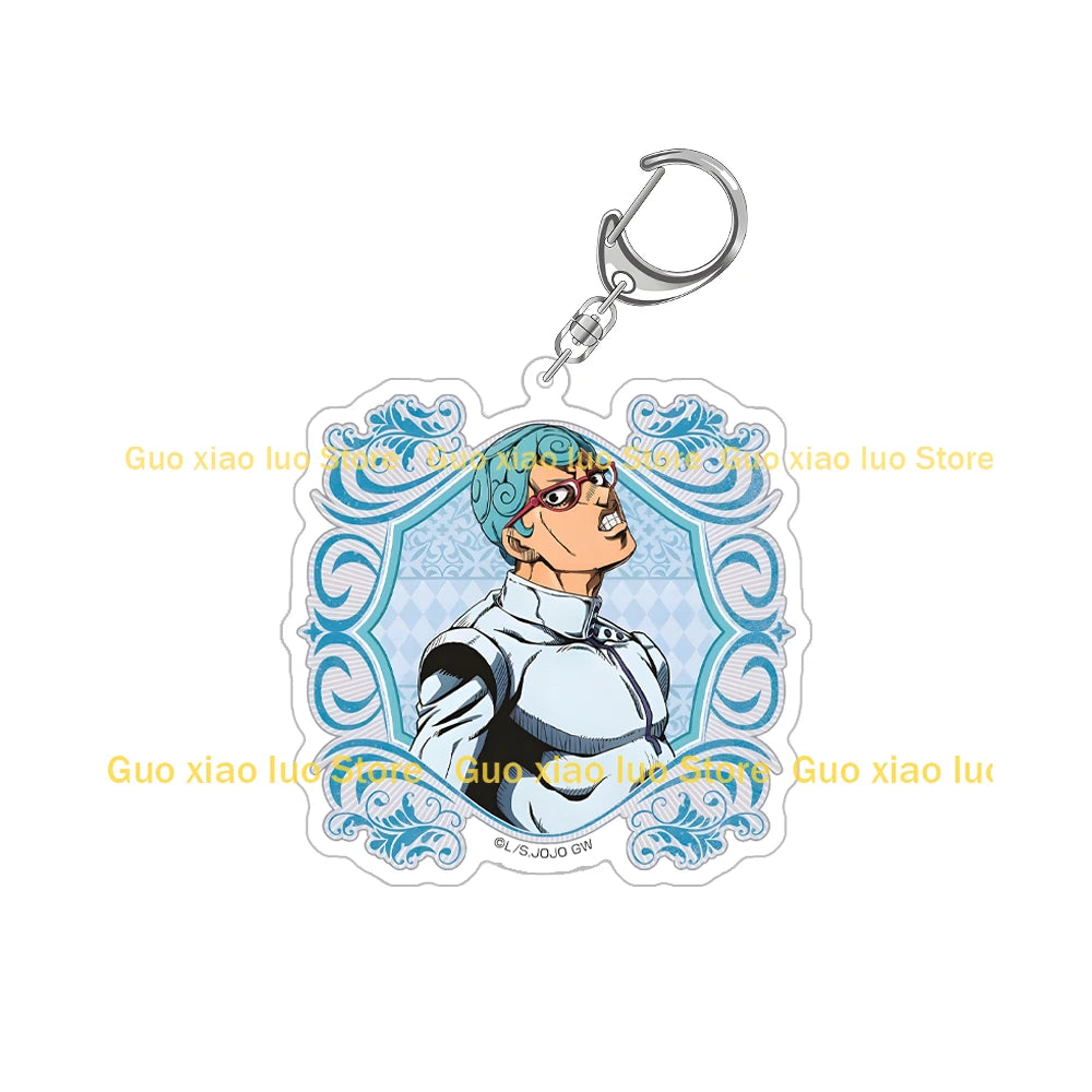JoJo`s Bizarre Adventure: Golden Wind Vinegar Doppio Diavolo Ghiaccio Melone Risotto Nero Leone Abbacchio Acrylic Keychain Gifts