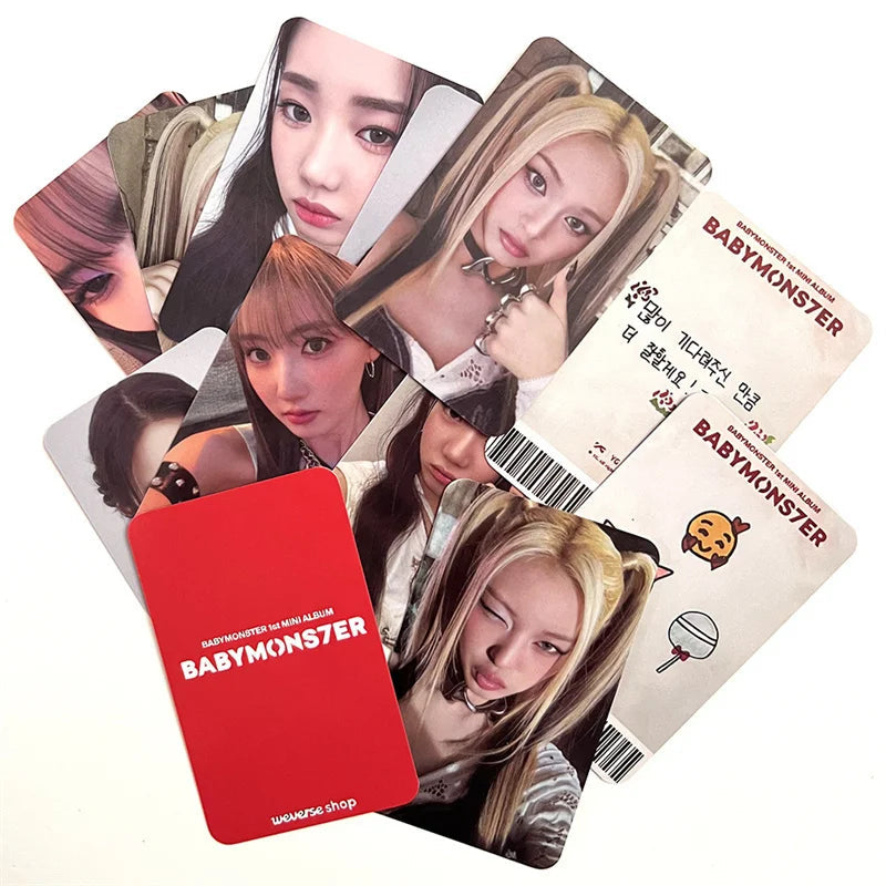 8pcs/set KPOP BABYMONSTER Album HAPPY 1000 DAYS LOMO Card Tea Lu Bao Monster Photo Card AHYEON HARAM RORA RUKA ASA Postcard SS69