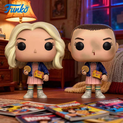 Genuine Edition FUNKO POP《Stranger Things: Eddie, Dustin, Eleven》Action Desktop Decoration Ornament Model Toys Collectible Model