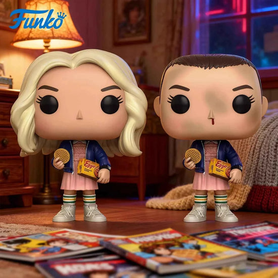 Genuine Edition FUNKO POP《Stranger Things: Eddie, Dustin, Eleven》Action Desktop Decoration Ornament Model Toys Collectible Model