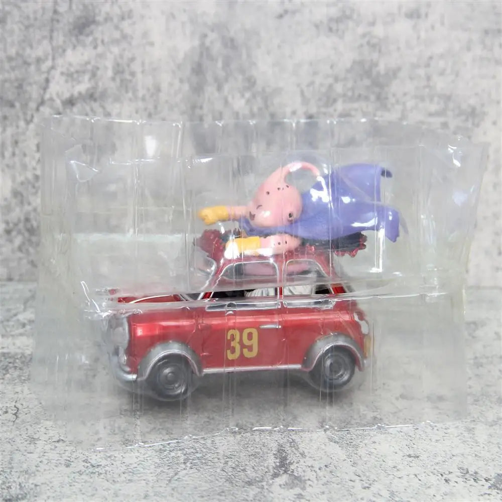 Dragon Ball Z Majin Buu Anime Figures Fat Buu Figurine Mr. Satan Drive Car 12cm Pvc Statue Model Desktop Decoration Toys Gifts SS69