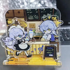 Game Honkai Star Rail Robin Sunday Cosplay Acrylic Figure Stand Kawaii Coffee Shop Standing Plate Ornament Accessories Prop SS69