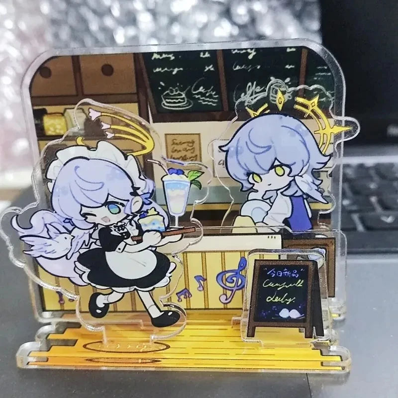 Game Honkai Star Rail Robin Sunday Cosplay Acrylic Figure Stand Kawaii Coffee Shop Standing Plate Ornament Accessories Prop SS69