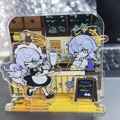 Game Honkai Star Rail Robin Sunday Cosplay Acrylic Figure Stand Kawaii Coffee Shop Standing Plate Ornament Accessories Prop SS69