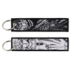 Sword Wind Legend Anime JOJO Wonderful Adventure Weaving Mark Keychain Sword Wind Legend Decorative Chain Fabric Key Pendant