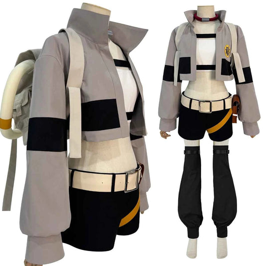HOLOUN Gachiakuta Anime Riyo Cosplay Costume Convention Halloween Christmas Embroidery Top Vest Short Backpack Waist Bag