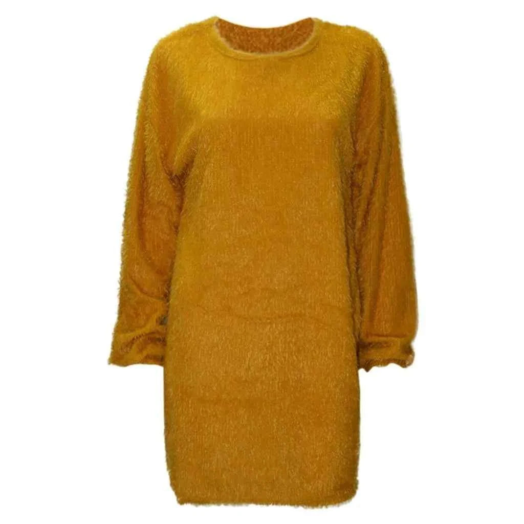 Women Winter Sweater Knit Crewneck Warm Long Sleeve Casual Sweatshirts Dress Elegant Women'S Dresses For Party Vestidos Mujer