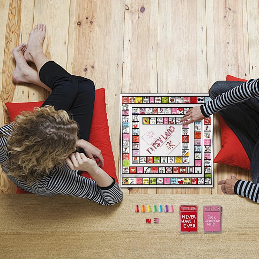 Tipsy Drinking Board Game Leather Land Drinking Games for Adults Interactive Girls Night Drinking Games Bachelorette Party Games SS69