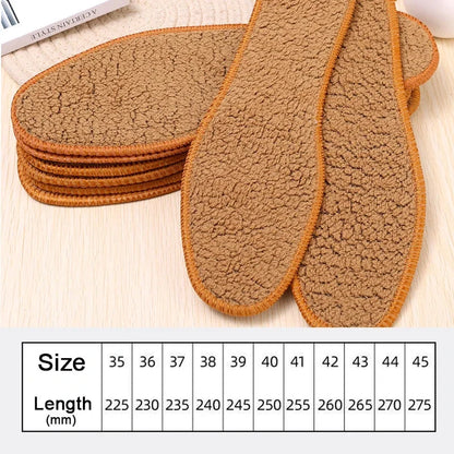 Winter Alpaca Wool Insoles Soft Plush Warm Thicken Foot Thermal Shoe Insole for Women Men Breathable Snow Boots Shoes Heat Pads SS69