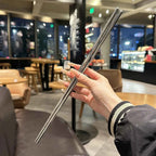 Stainless steel and long chopsticks, high-temperature resistant hot pot chopsticks, 45cm serving chopsticks for household use
