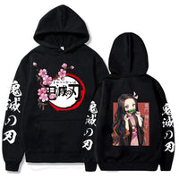 Anime Demon Slayer Kamado Nezuko Print Hooded Men Women Casual Loose Hoodies High Quality Sweatshirt Harajuku Unisex Streetwear