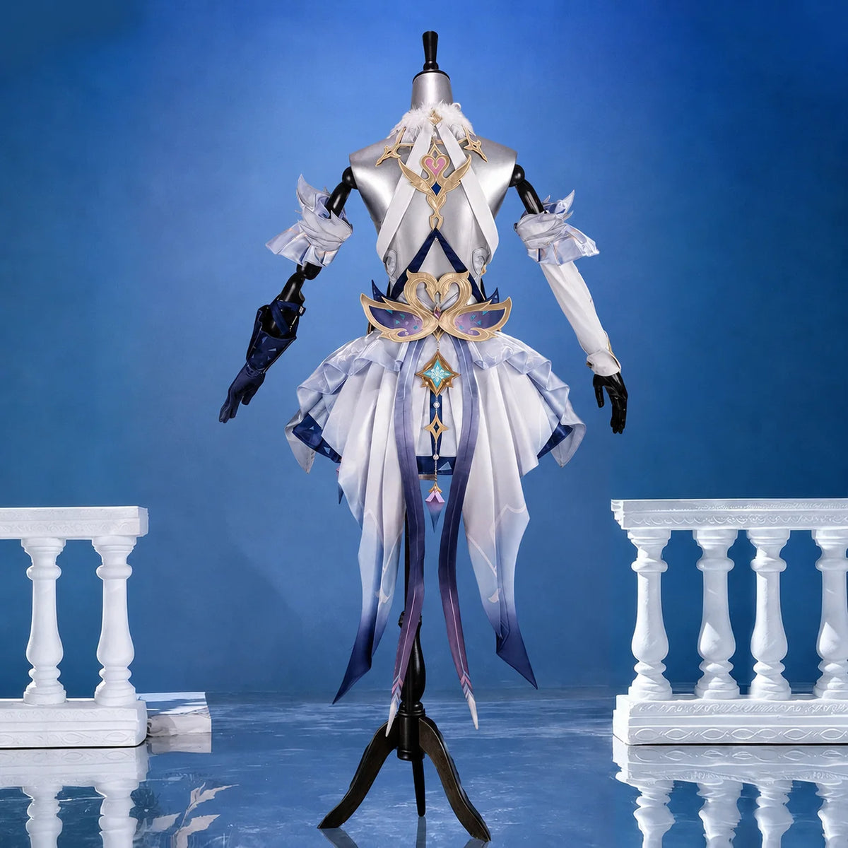 Genshin Impact Odette Cosplay Costume Women Fantasy Ballerina Dress Anime Game Role Play Convention Halloween Party Outfit Set