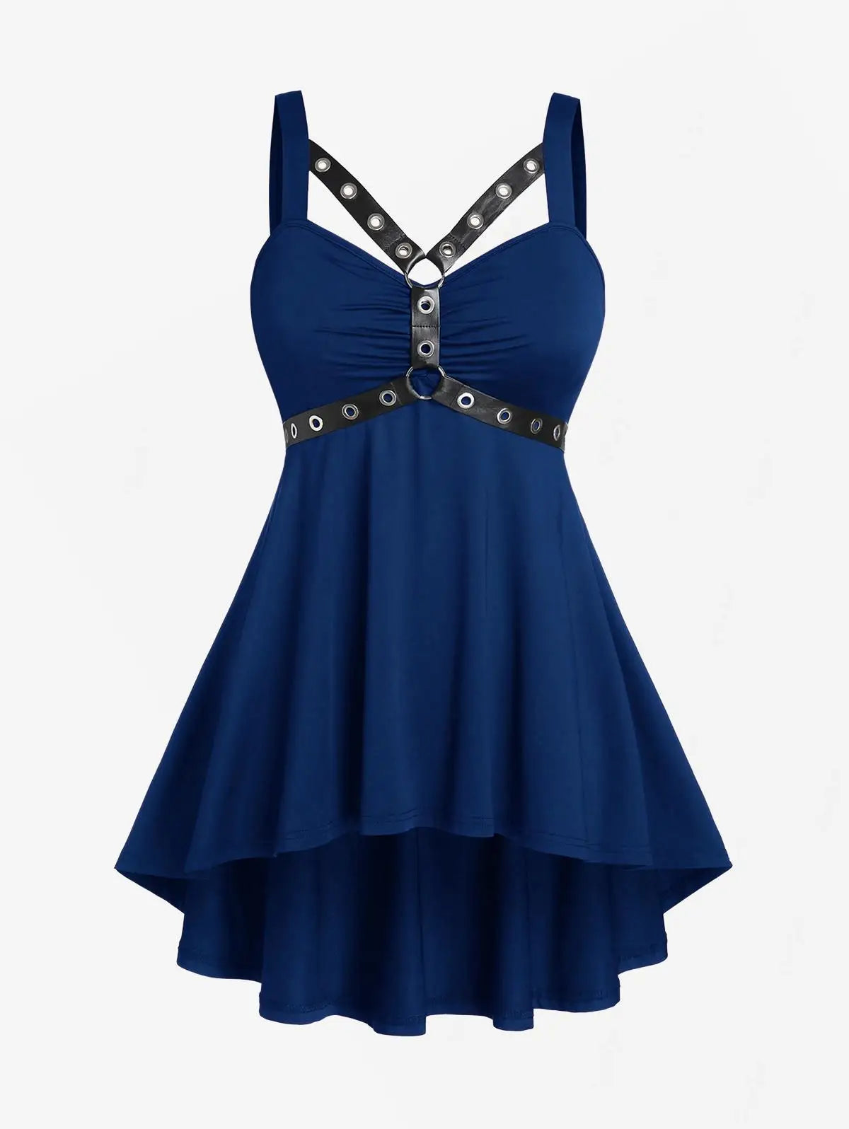 ROSE GAL Womens Plus Size Curve High Low Tank Tops Gothic Sleeveless Strap Tank Top SS69 27.69 Deep Blue / 4XL