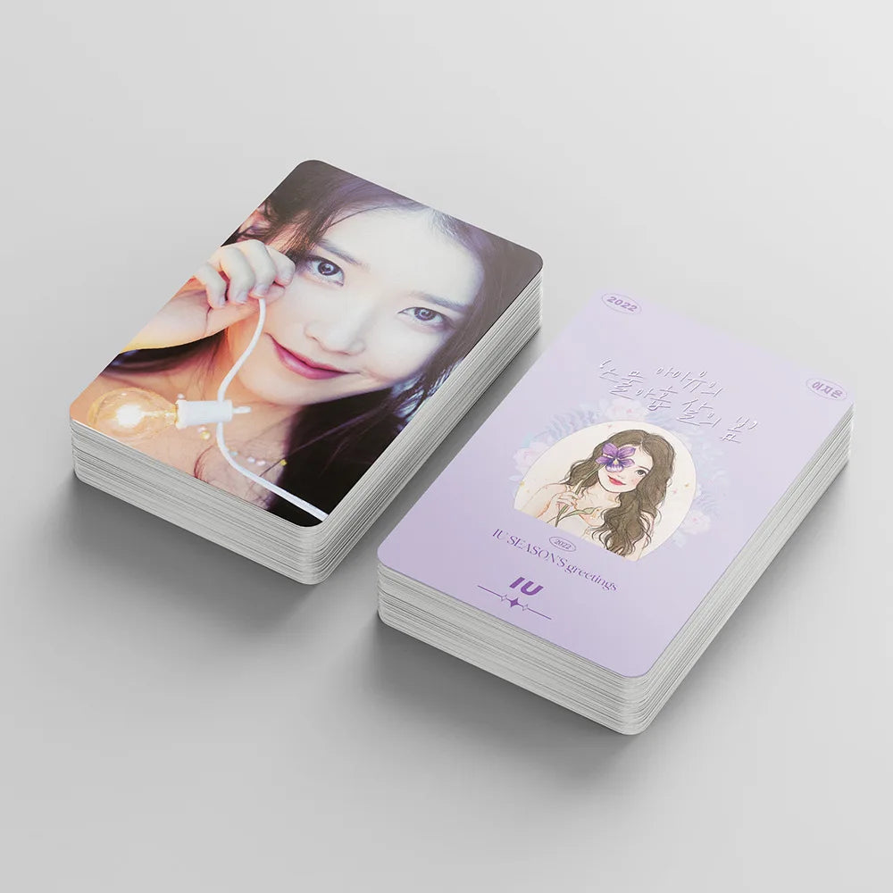 55pcs/set Kpop IU The Golden Hour Lomo Cards High quality HD Photocard for fans collection Fashion Cute Fans Gift SS69