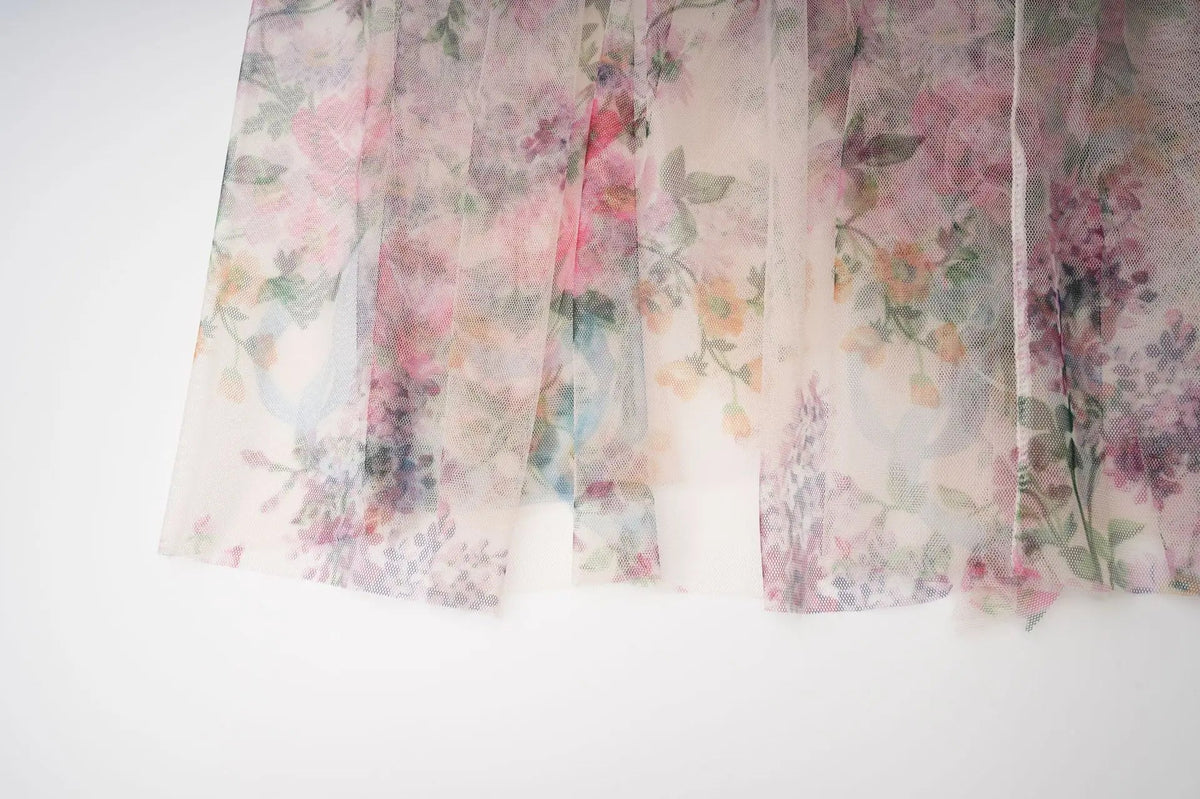 JAMERARY Fashion Floral Print Long Sleeve Maxi Dress For Women Summer Autumn Clothes Layers Ruffles Cake Dresses Evening SS69