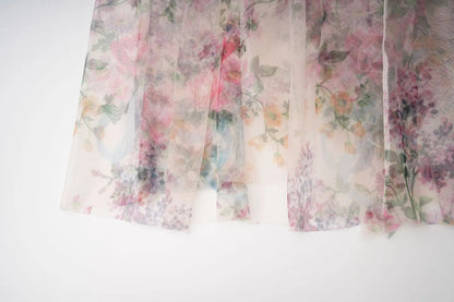 JAMERARY Fashion Floral Print Long Sleeve Maxi Dress For Women Summer Autumn Clothes Layers Ruffles Cake Dresses Evening SS69