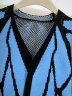 Aesthetic Butterfly Wing Sweater Women Mesh Collar Knitted Cardigan Elegant Fall Winter Long Sleeve Coat Casual Outerwear