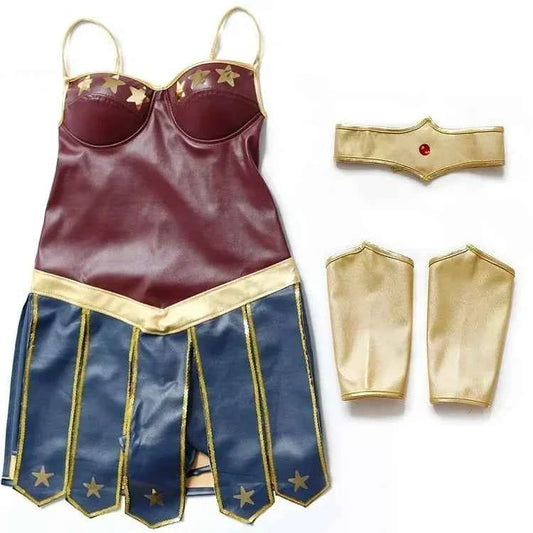 Wonder Women Cosplay Costumes Adult COS Wonder Cosplay Clothes My Hero Academia Anime Leather Costumes