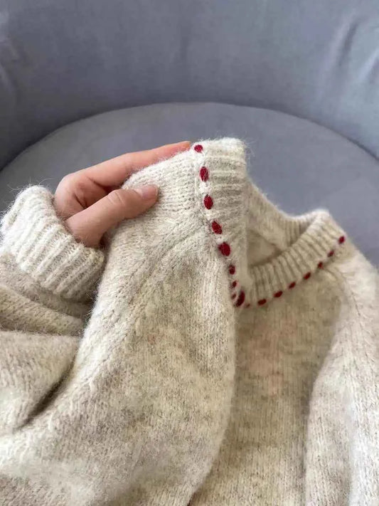 French Style Vintage Sweater Coats Women Spring/Autumn New O-Neck Single Breasted Knitted Cardigans Chic Contrast Color Tops