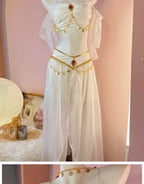 Egyptian Queen Knit Belly Dance Cosplay Costume Set for Women