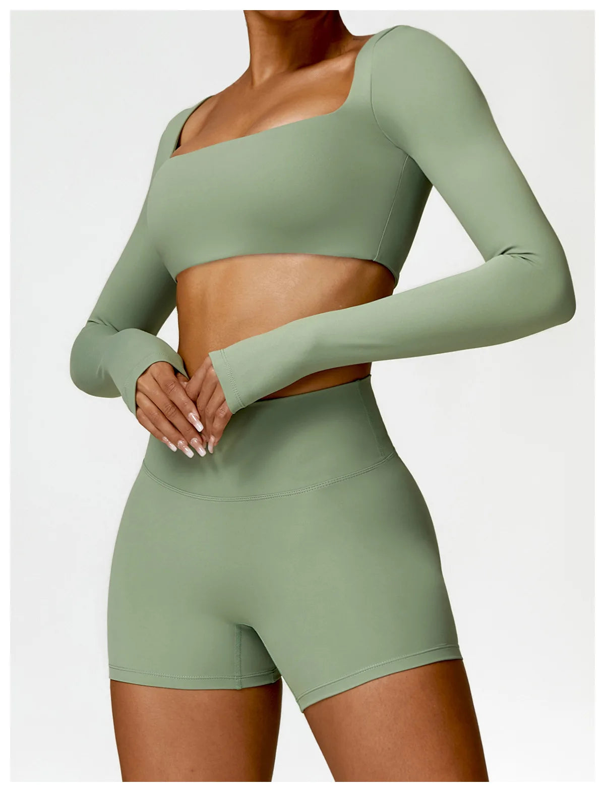 2PCS Yoga Suit Sports Set Women Quick-Drying Gym Set Women Tracksuit Running Workout Long Sleeve Sports Shirt Yoga Clothing SS69