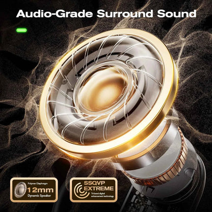 HTC NE25 Bluetooth V5.4 Headphones Wireless LED Digital Display Earphones Noise Reduction Headset New Super Long Endur