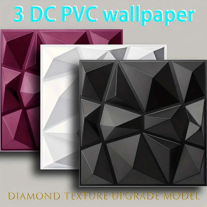 20PCS 3D Wall Panels 30x30cm Indoor Wall Decoration for Living Room Bedroom Hotel Office  Mural Tile-Panel-Mold 3D Wall Sticker