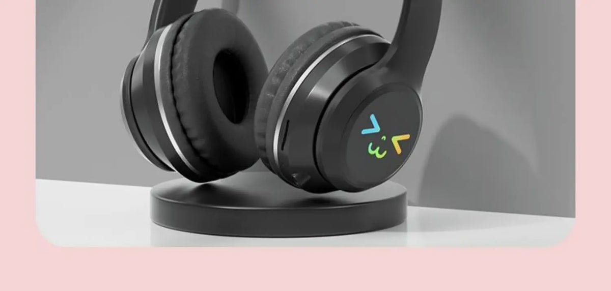 GUZMYYFC Cat Ear Wireless Bluetooth 5.1 Headset with RGB Lights and Mic