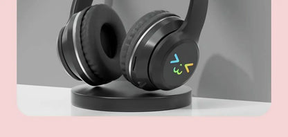 GUZMYYFC Cat Ear Wireless Bluetooth 5.1 Headset with RGB Lights and Mic