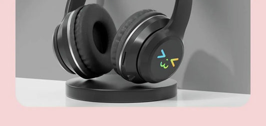 GUZMYYFC Cat Ear Wireless Bluetooth 5.1 Headset with RGB Lights and Mic