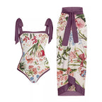 2023 New Arrival Push Up Women Bikini Set Floral Printed Ruffle Bikinis Strappy Bandage Swimwear Brazilian Biquini Bathing Suit SS69