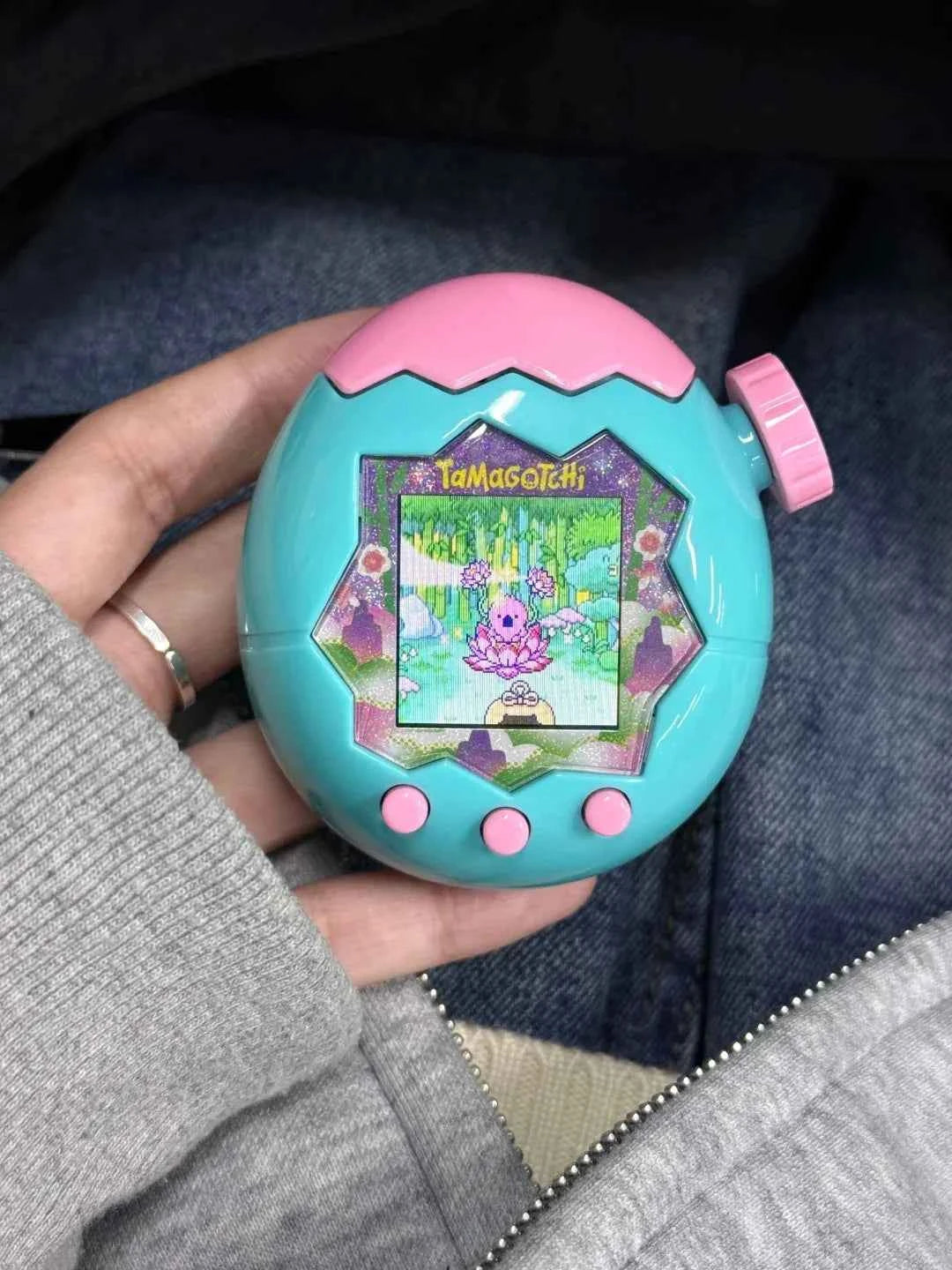 Bandai Tamagotchi Paradise Emerald Forest Edition Color Screen Electronic Pet Game Device - Original Toy Collectible