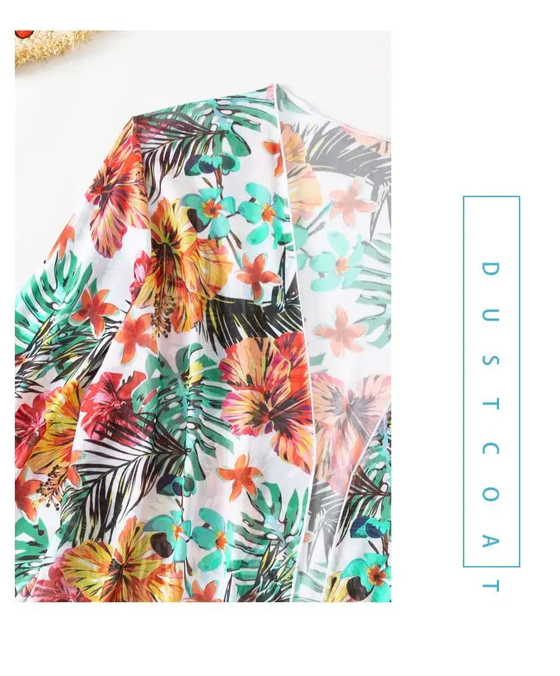 Size S-3XL Bikini Three Pieces Floral Printed Swimsuit Women Bikini Set With Mesh Long-Sleeved Blouse,Bra Top with Pad Swimwear SS69