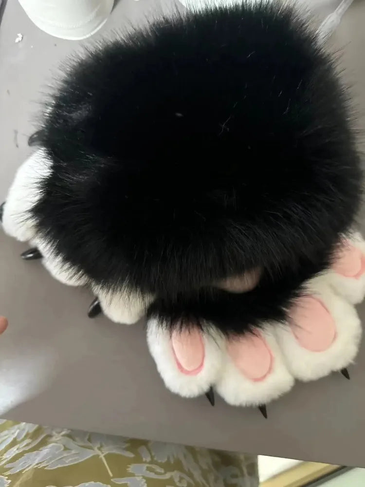 Fleece Animal Claw Mittens for Cosplay & Costumes