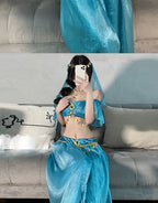 Egyptian Queen Knit Belly Dance Cosplay Costume Set for Women