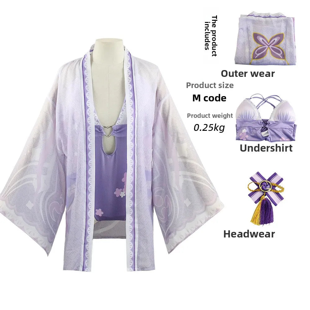 Genshin Impact Cosplay Swimsuit Miss Hina Lisa Hutao Raiden Shogun Sexy Bikini Women Anime Cosplay Costume