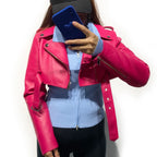GO BALLISTIC Women's Sheepskin Leather Jacket - Short, Colorful