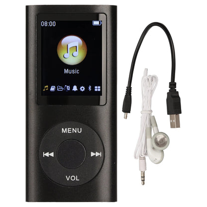 MP3 Player Stylish Multifunctional Lossless Sound Slim 1.8 Inch LCD Screen Portable MP3 Music Player SS69 14.69 black