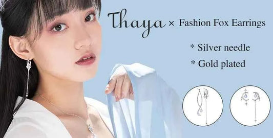 Thaya Original Design Star and Moon Earrings S925 Silver Needle Studs Earring For Women Vintage Earring Fashion Crystal Jewelry
