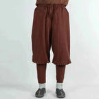 2023 Summer Cotton Cambric Monk Pants Buddhist Zen Lay Trousers Traditional Chinese Bottoms Buddha Shaolin Monk Kung Fu Pants