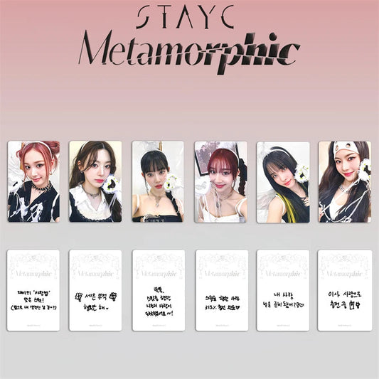 6pcs/set KPOP STAYC regular one album Metamorphic LOMO card SWITH girl collection gift photo card SUMIN SIEUN isa SEEUN postcard SS69 7.69 CH-XK-ST04