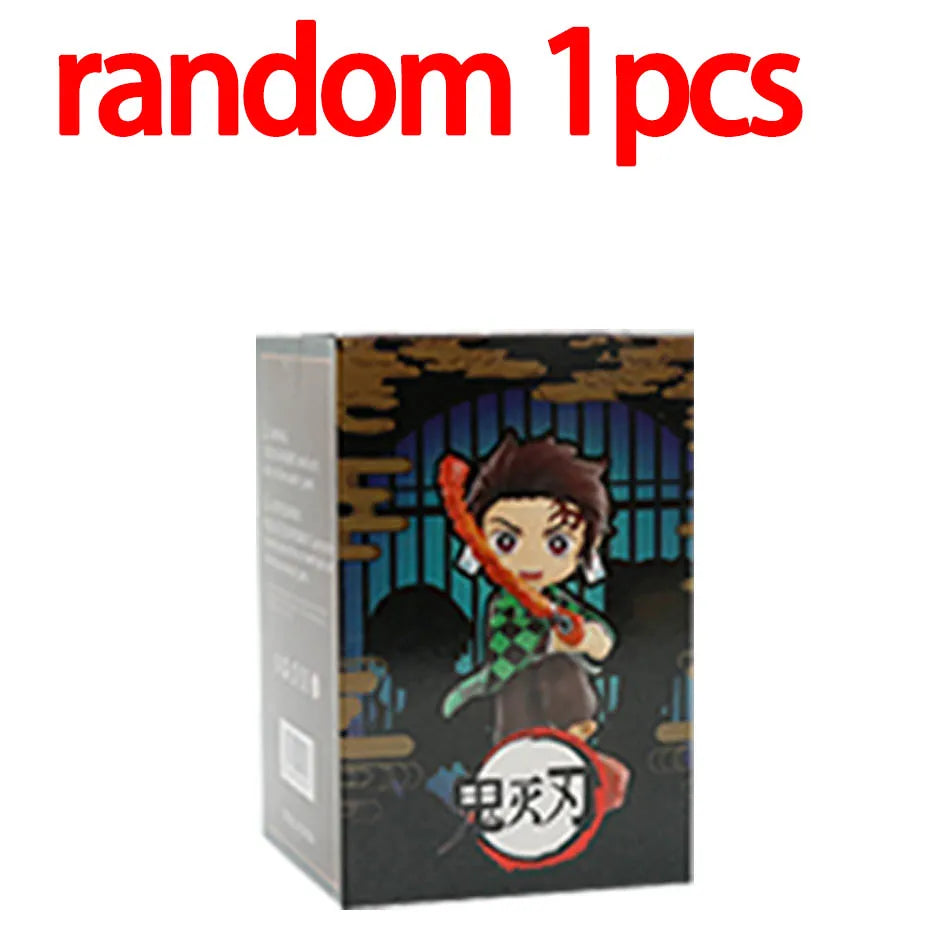 1-12pcs Anime Demon Slayer Blind Box Figure Toys Kimetsu No Yaiba Battle Series Guess Bag Mystery Doll Christmas Birthday Gift